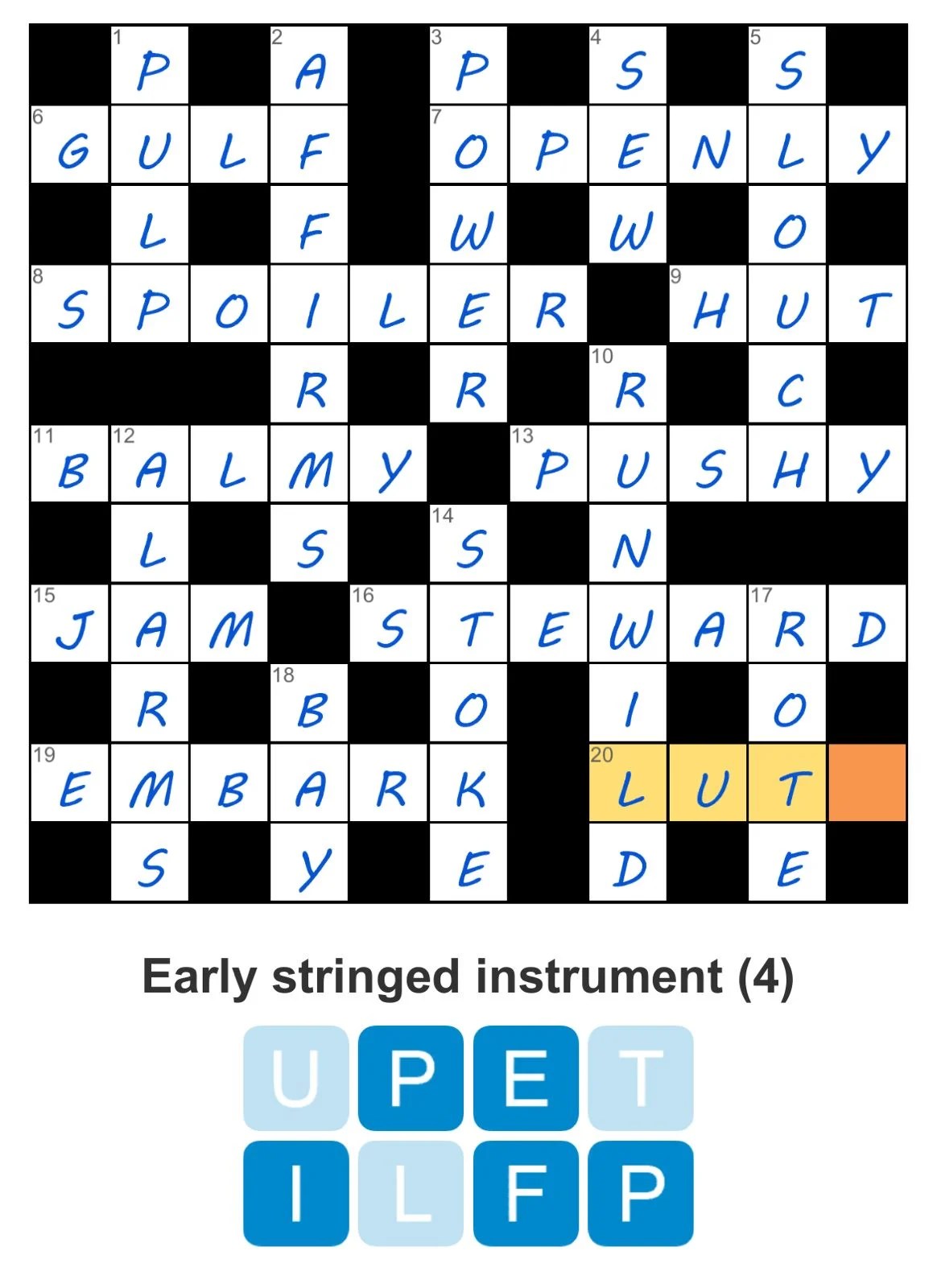 Puzzle Page Crossword November 7 2023 Answers