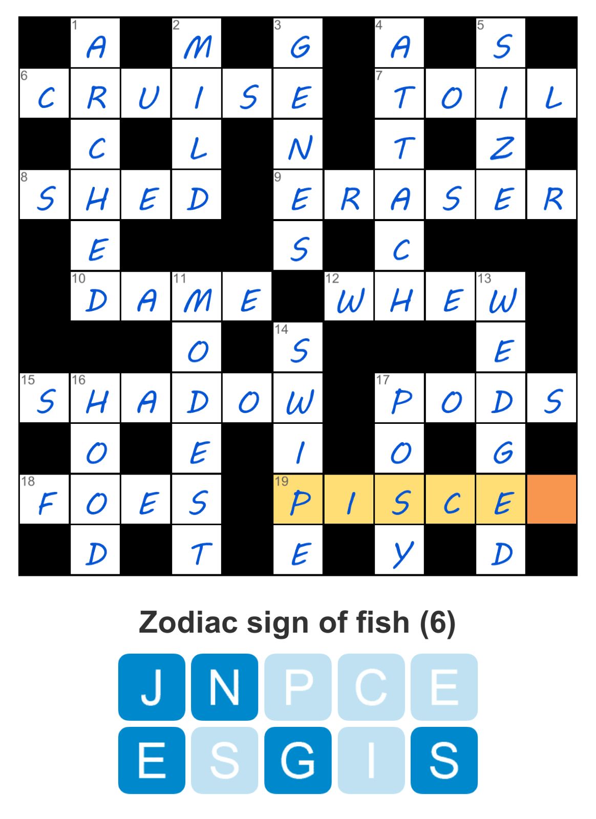 Puzzle Page Crossword December 9 2023 Answers