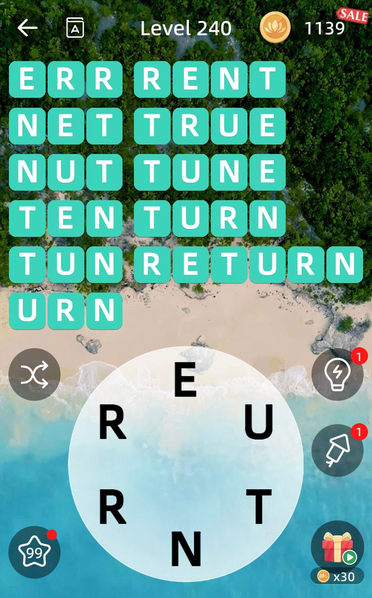 Zen Word Level 240 Answers