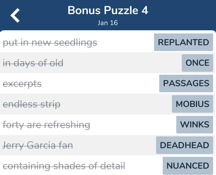 7 Little Words January 16 2024 Answers Answers all in one Page