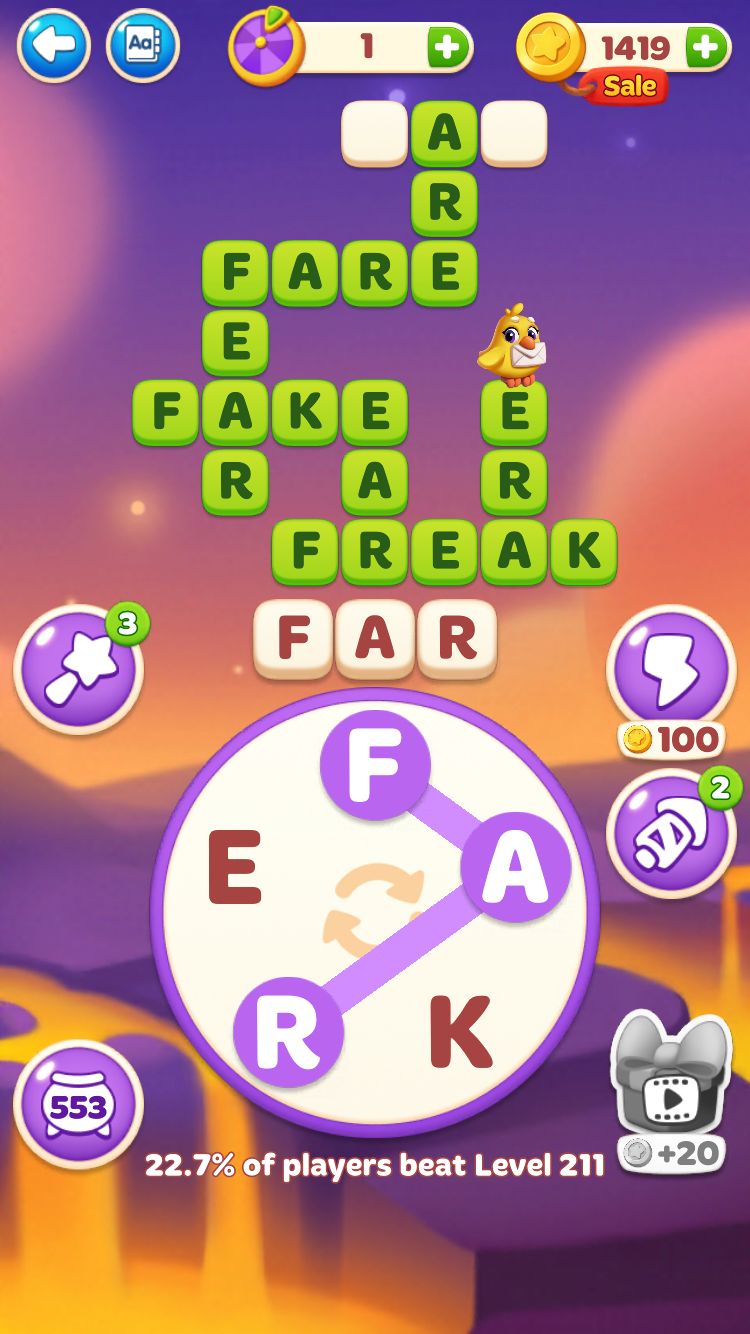 Word Spells Level 211 Answers