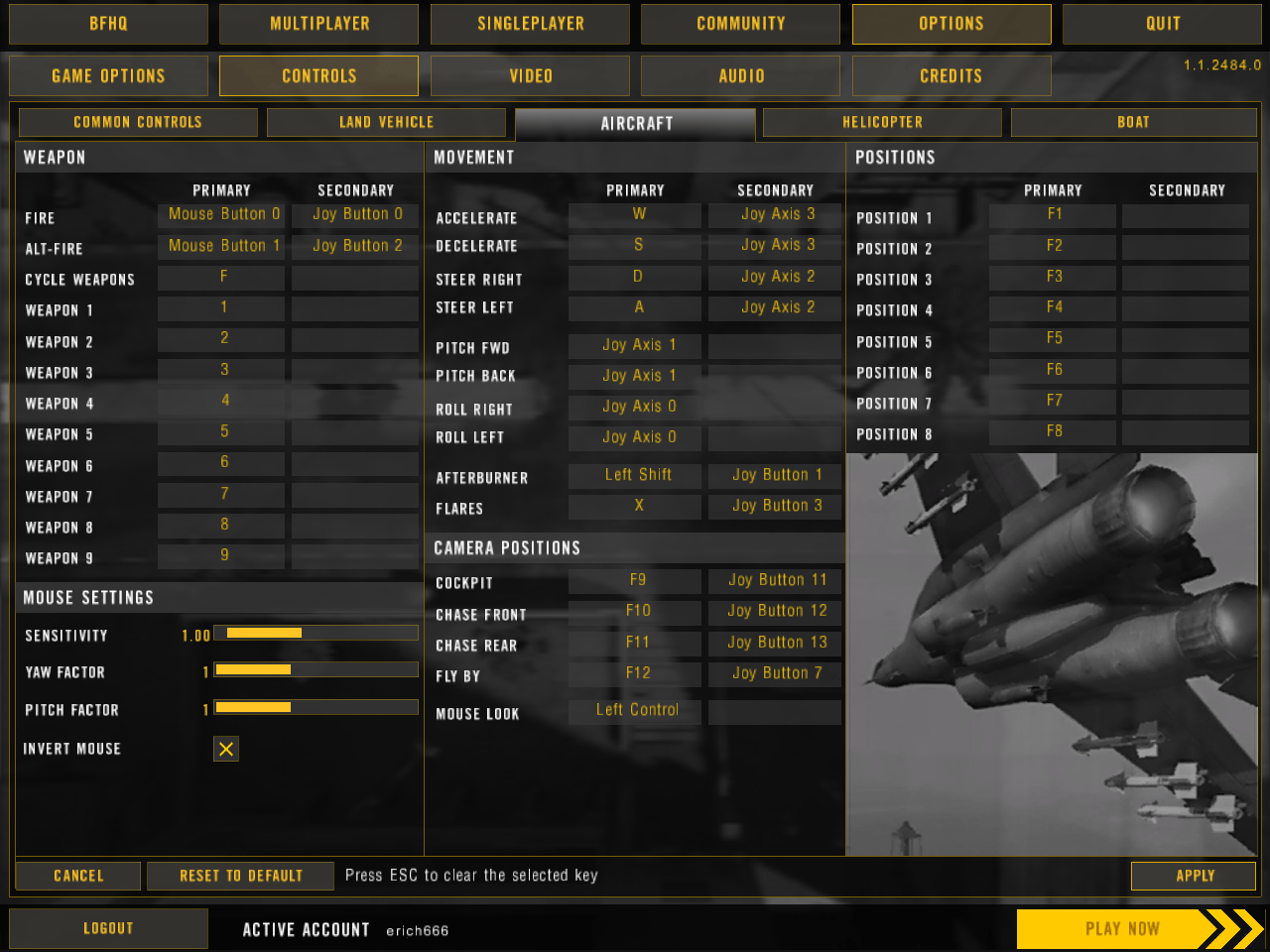 Battlefield 2 Joystick Setup