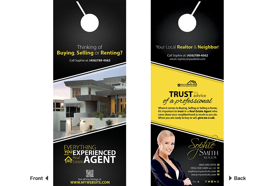 Realty Door Hangers & Real Estate Door Hanger Templates For Modern
