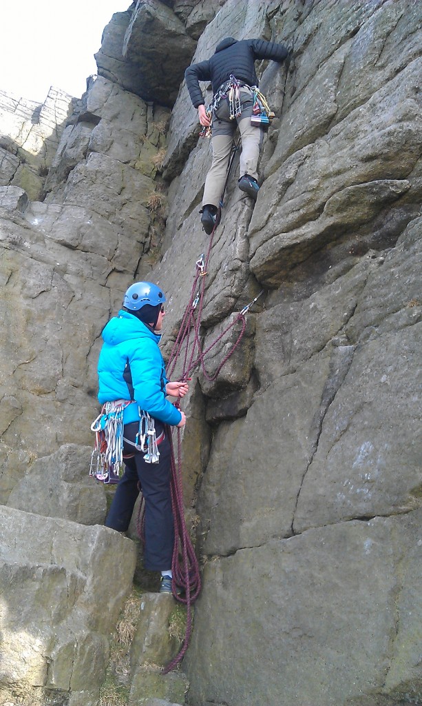 Multipitch climbing in the Peak District Reaseheath College