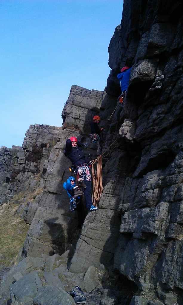 Multipitch climbing in the Peak District Reaseheath College