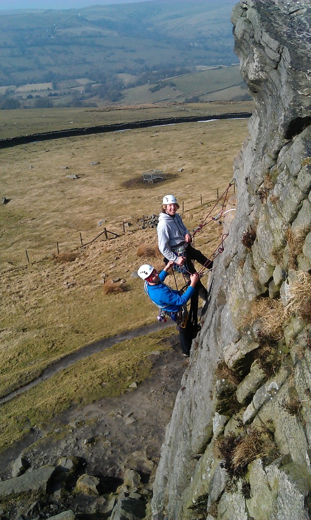 Multipitch climbing in the Peak District Reaseheath College