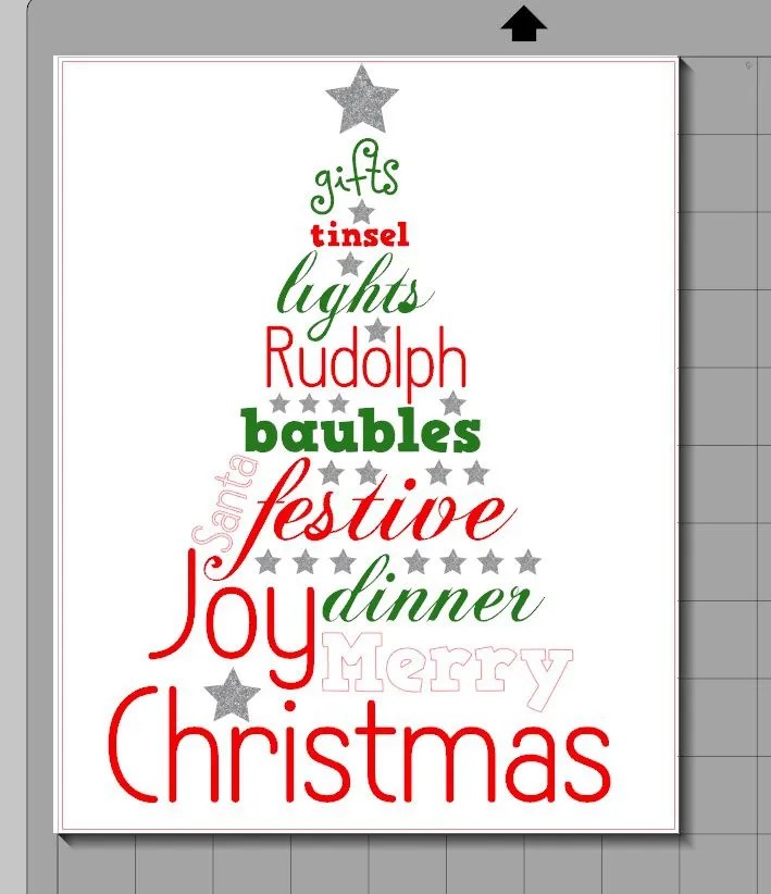 Printed Burlap Christmas Sign