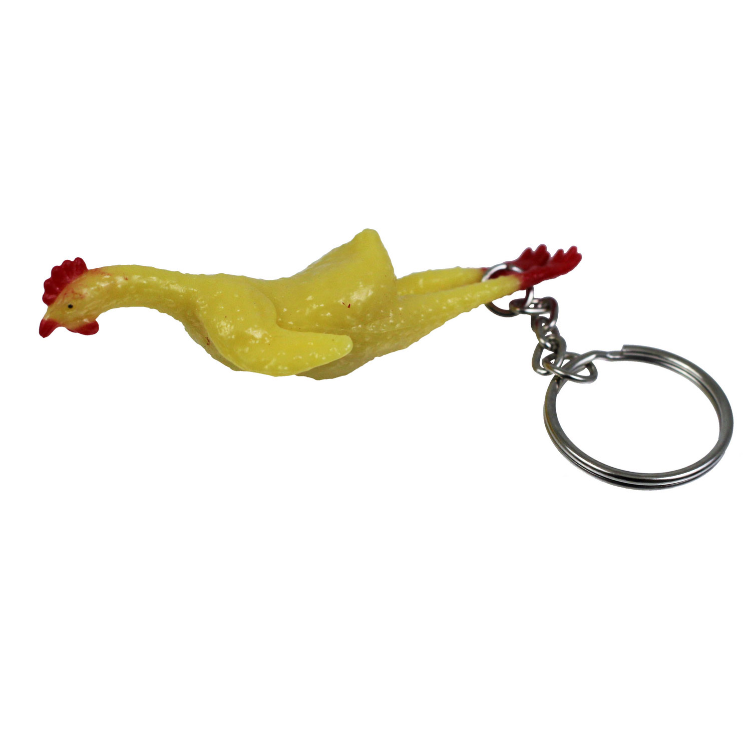 Stretch Rubber Chicken Keychains 12 Count Rebecca's Toys & Prizes
