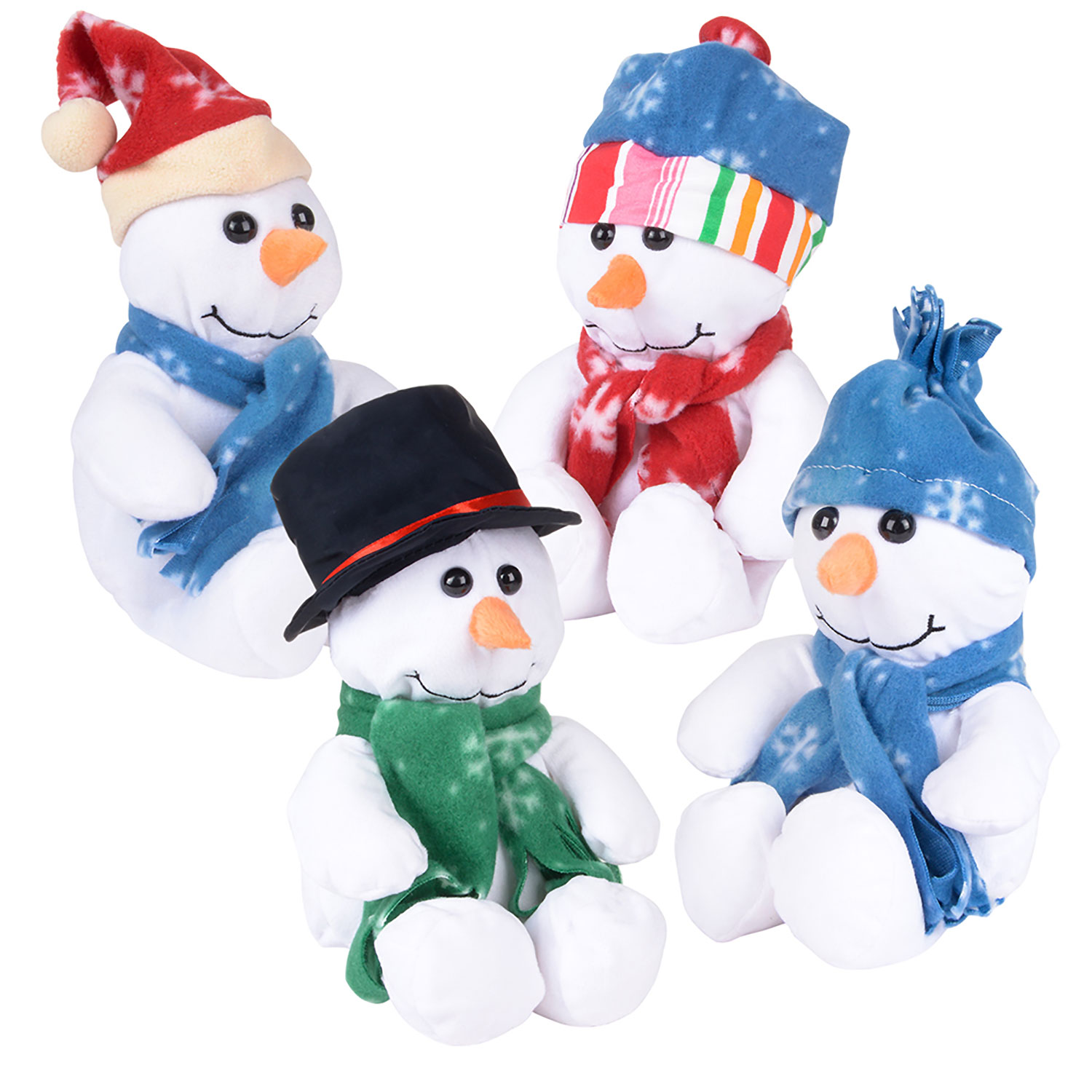 Plush Snowman 10 Inch Assorted Colors Rebecca's Toys & Prizes