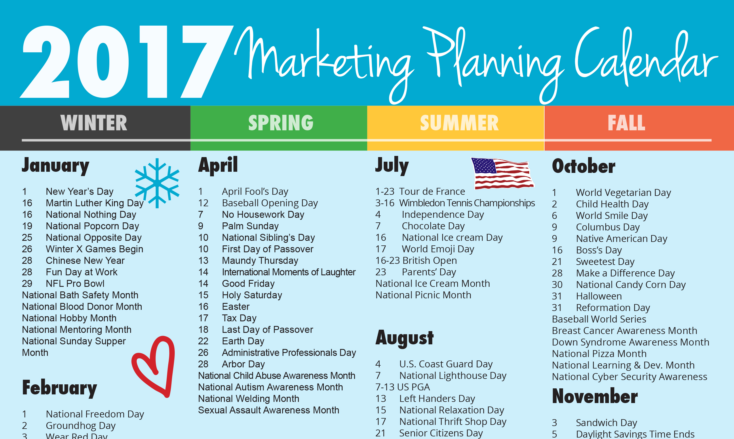 They are meant to raise awareness for global. Ultimate 2017 Marketing Planning Calendar - Rebecca ...