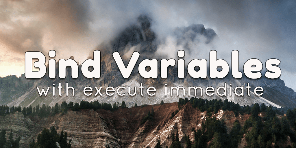 Insert DML With Bind Variable USING Clause Of Execute Immediate
