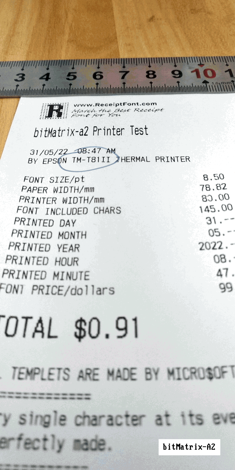 The Most Common Receipt Font for Thermal Printer Receipt Font, POS