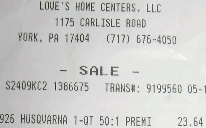A small but very popular font for many receipts