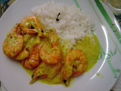 Caril de Gambas Receitas e Menus