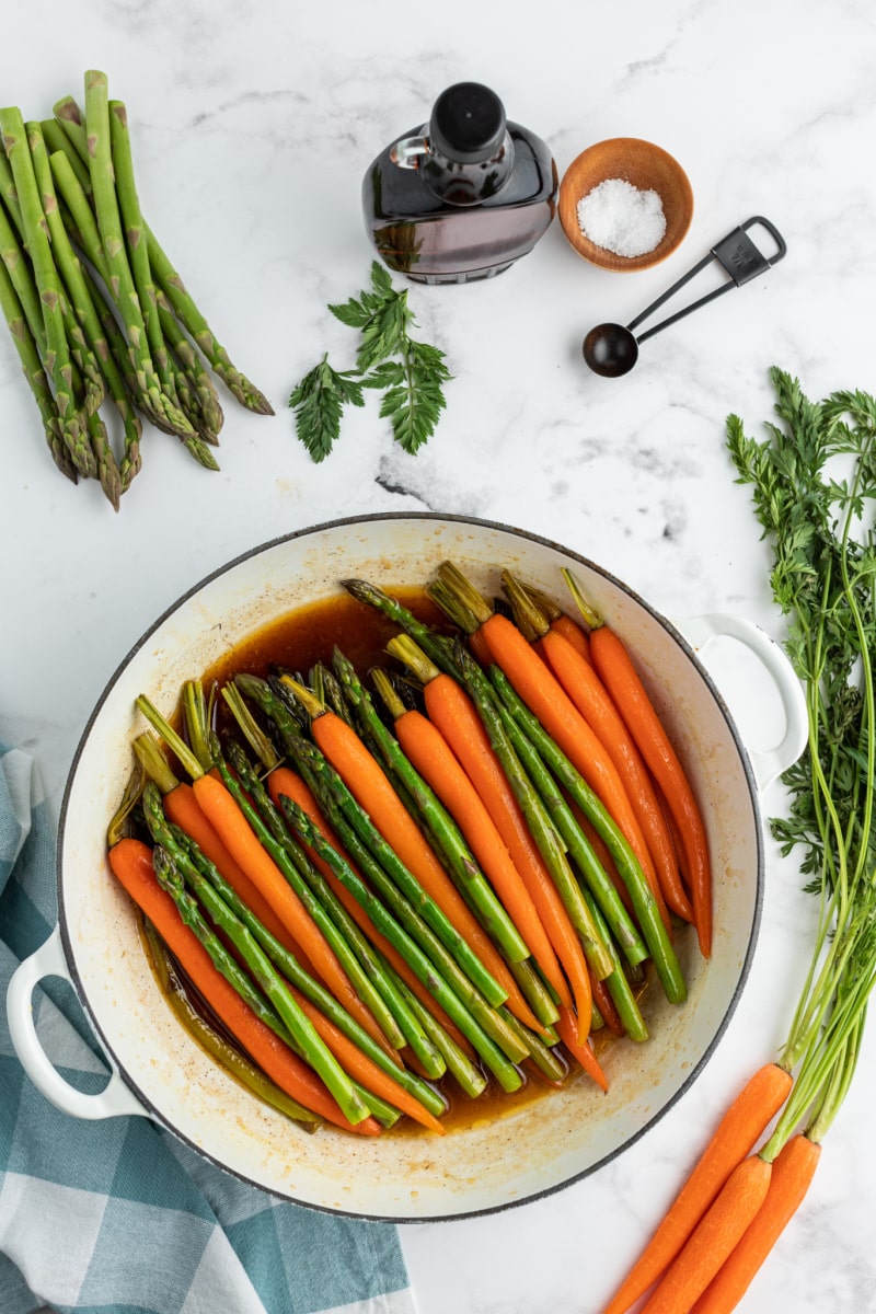 Asparagus and Carrots with Maple Butter Sauce Recipe Girl