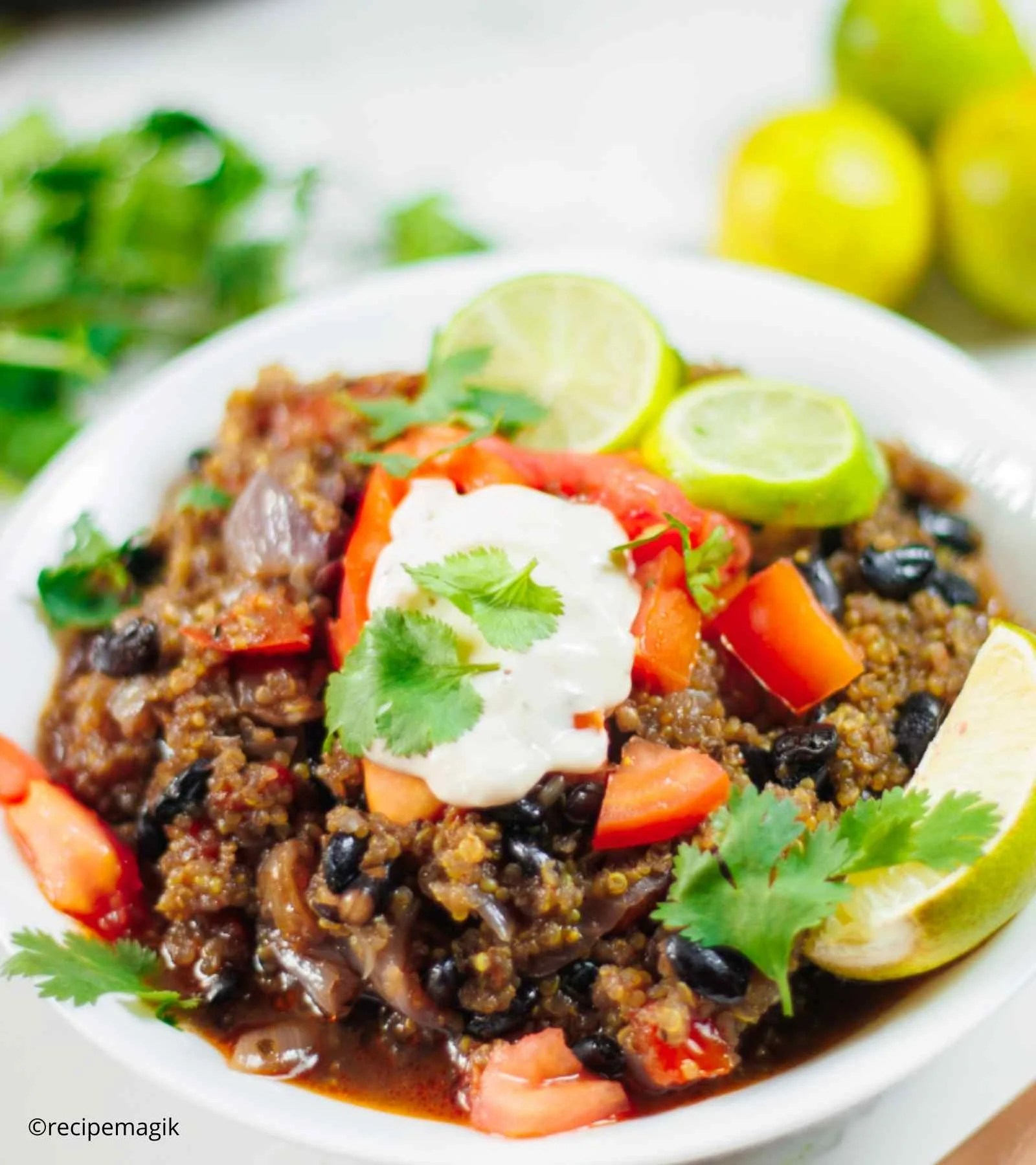 Quinoa And Black Beans (Vegan) RecipeMagik