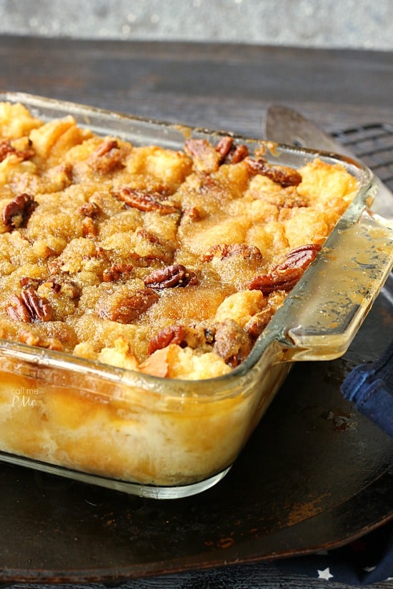 Brown Sugar Pecan Bread Pudding with Brandy Sauce Recipe
