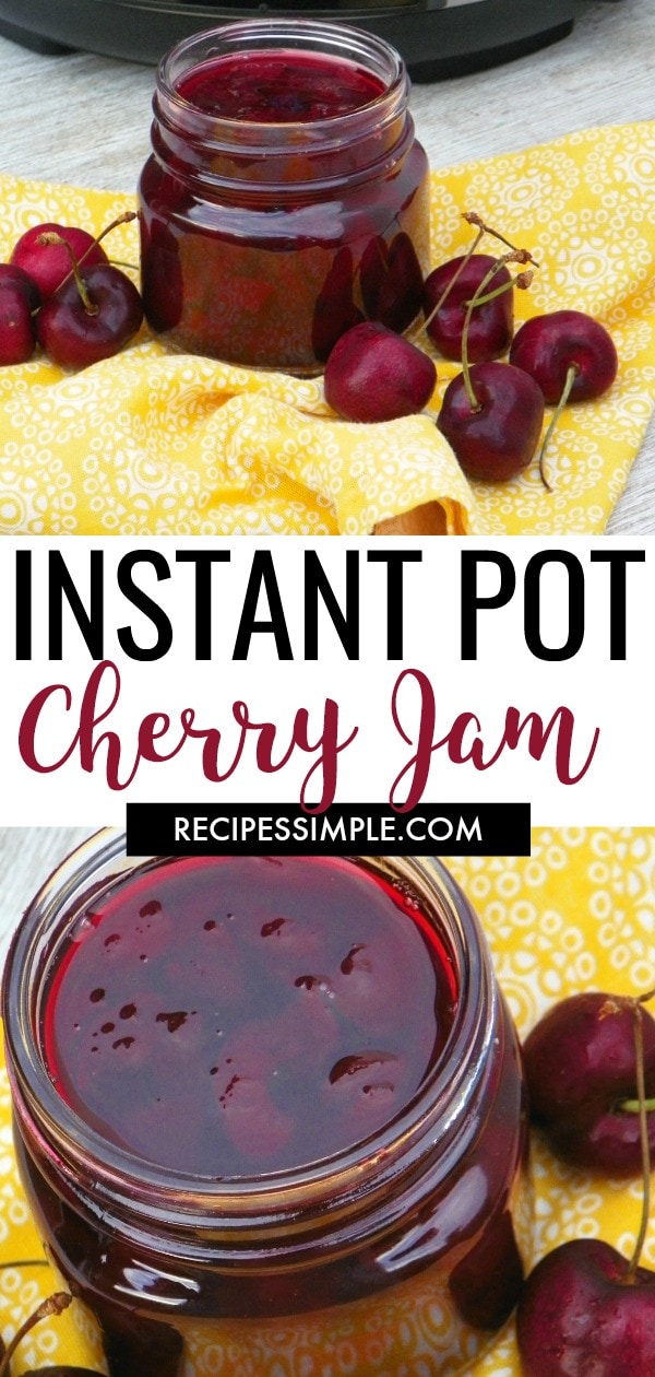 Instant Pot Homemade Cherry Jam Recipes Simple