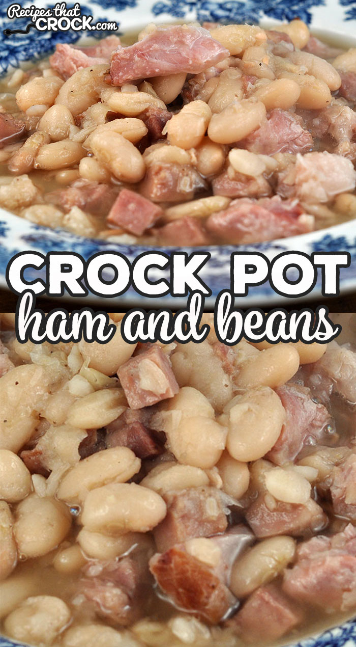 This Crock Pot Ham and Beans recipe could not be easier. This delicious creamy comfort food goes great with some sweet corn bread. So grab some left over ham or a couple ham hocks and get to crockin'. via @recipescrock