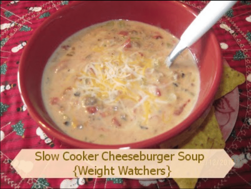 Slow Cooker Cheeseburger Soup (WW Style) Whatcha Crockin Week 3