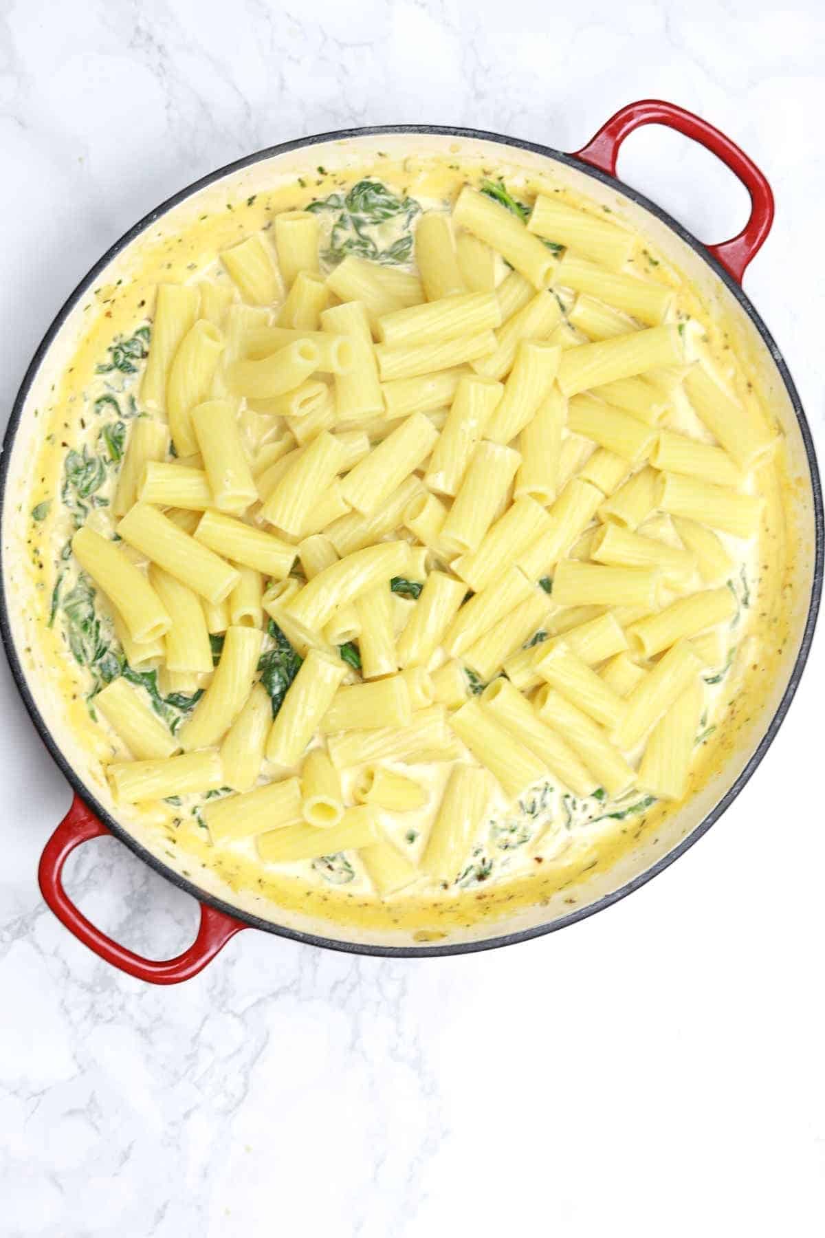 Spinach Pasta Recipe (Pasta With Spinach Sauce) Recipe Vibes