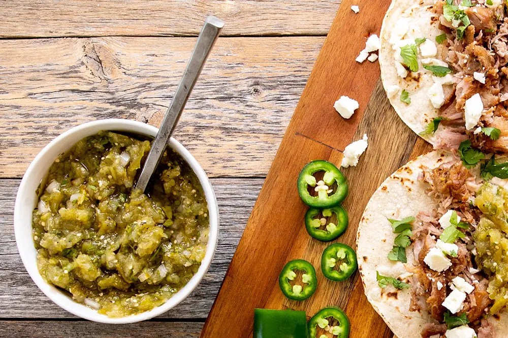 Roasted Tomatillo Salsa Verde Texas Recipe Workbook