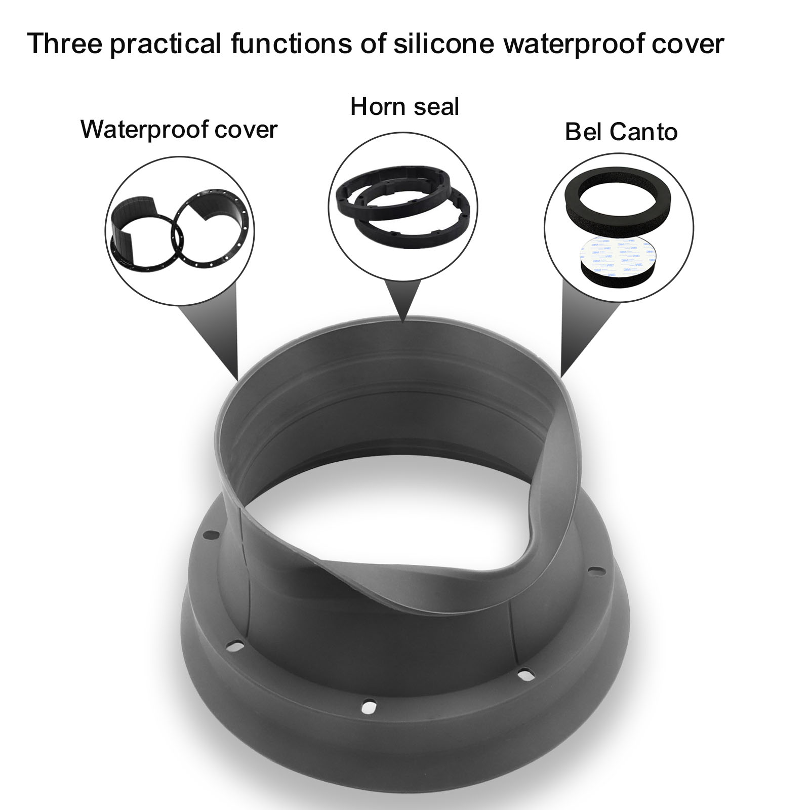 SPB525 Foldable Silicone Speaker Baffle Kits for 5.25" Speakers