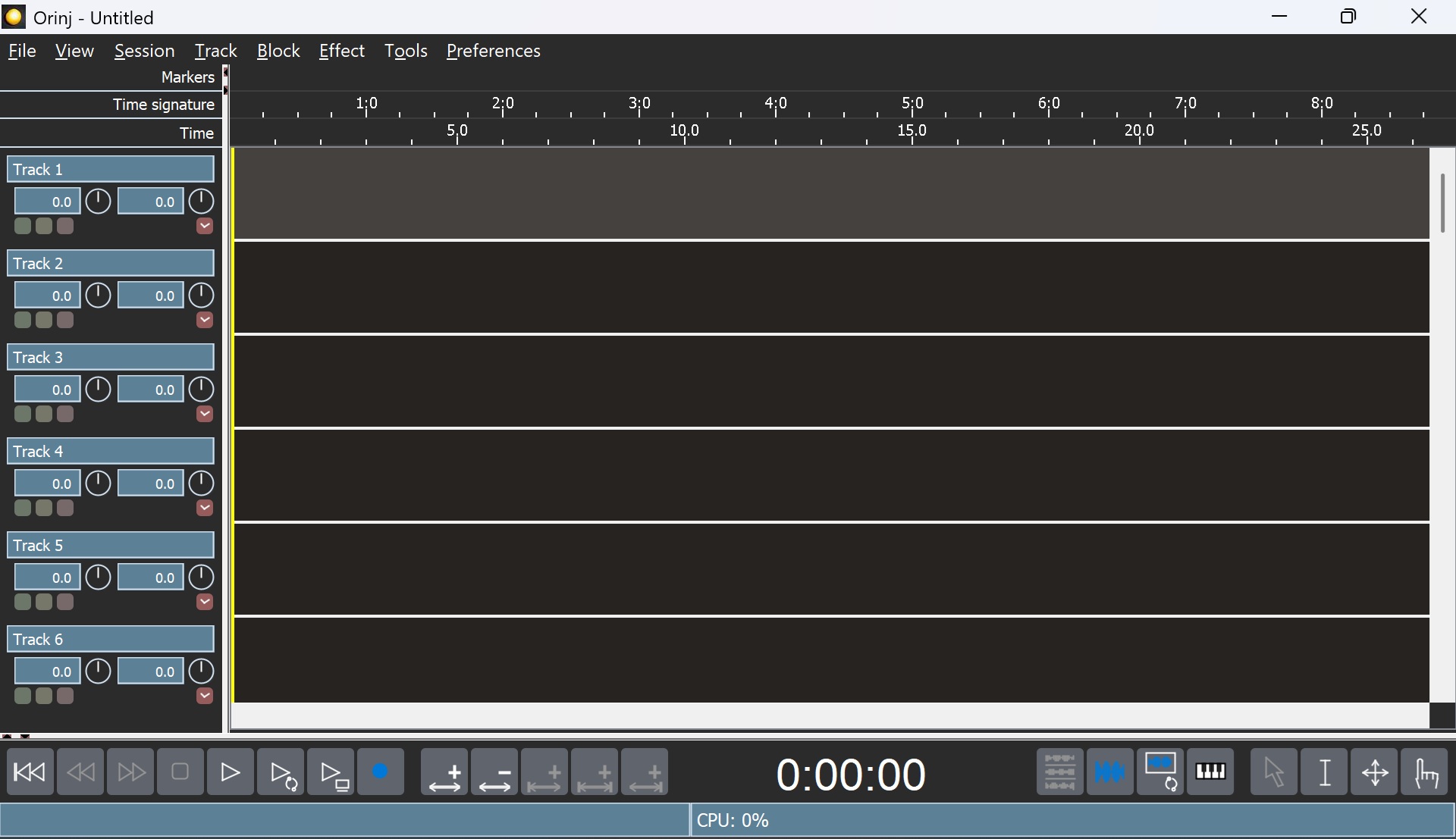 Orinj Multitrack session view RecordingBlogs