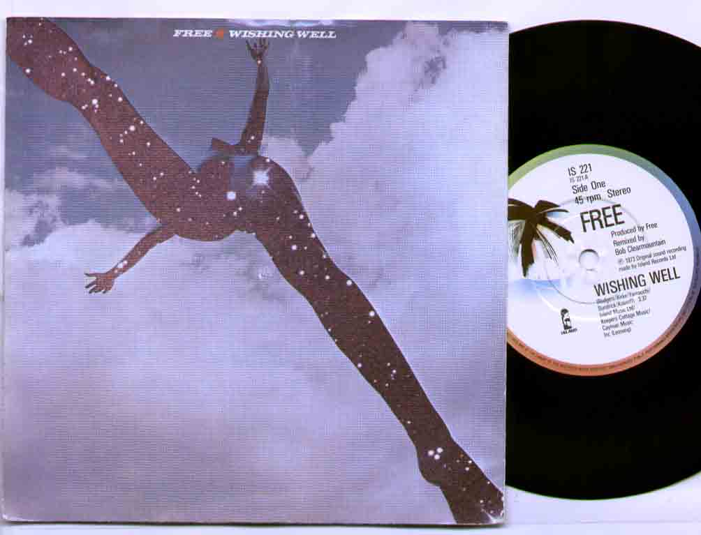 Wishing well 1980's reissue de Free, 45 RPM (SP 2 títulos) con