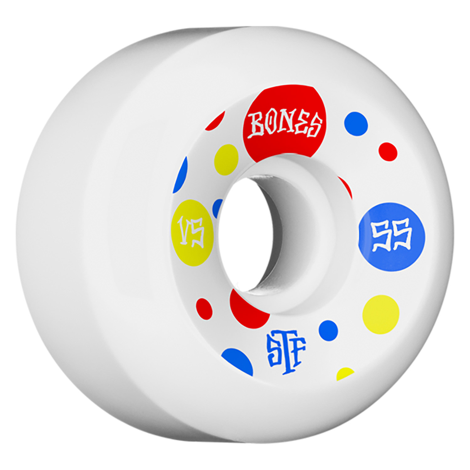 Bones Wheels® 0ST5DOT55W STF Dots Skateboard Wheels