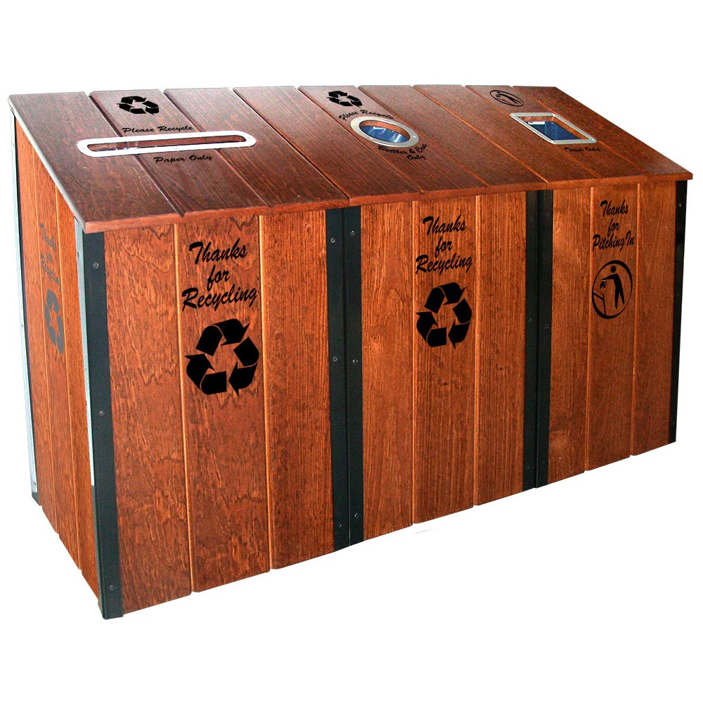 Industrial Recycling Bins, Trash Cans and Stations