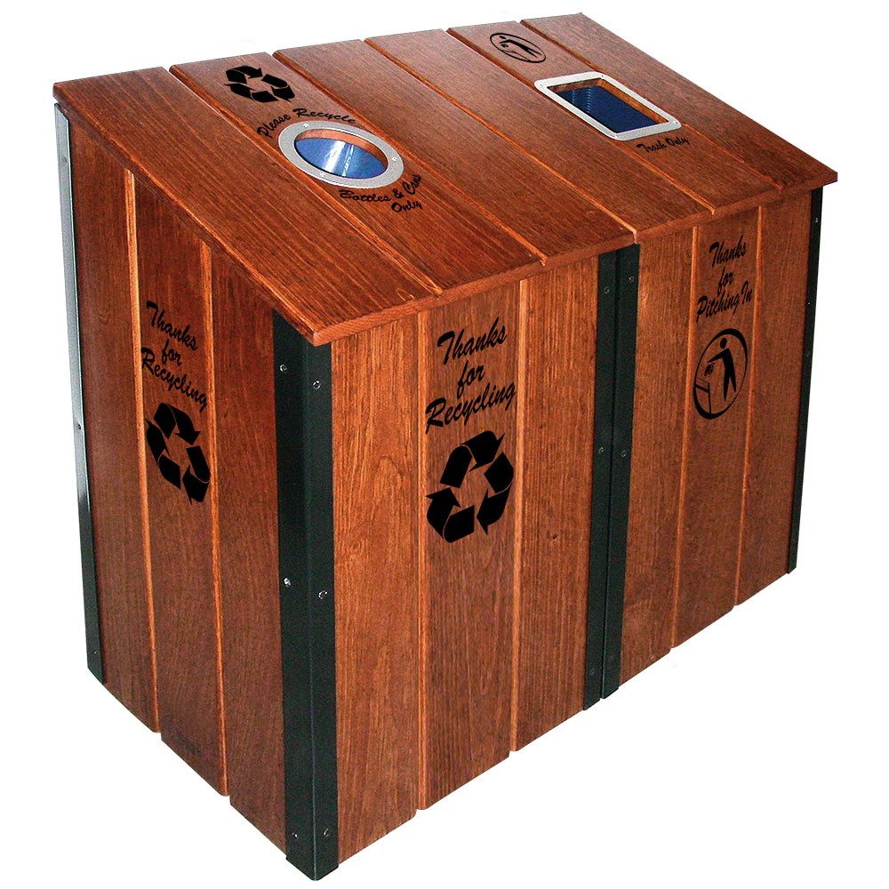 Industrial Recycling Bins, Trash Cans and Stations