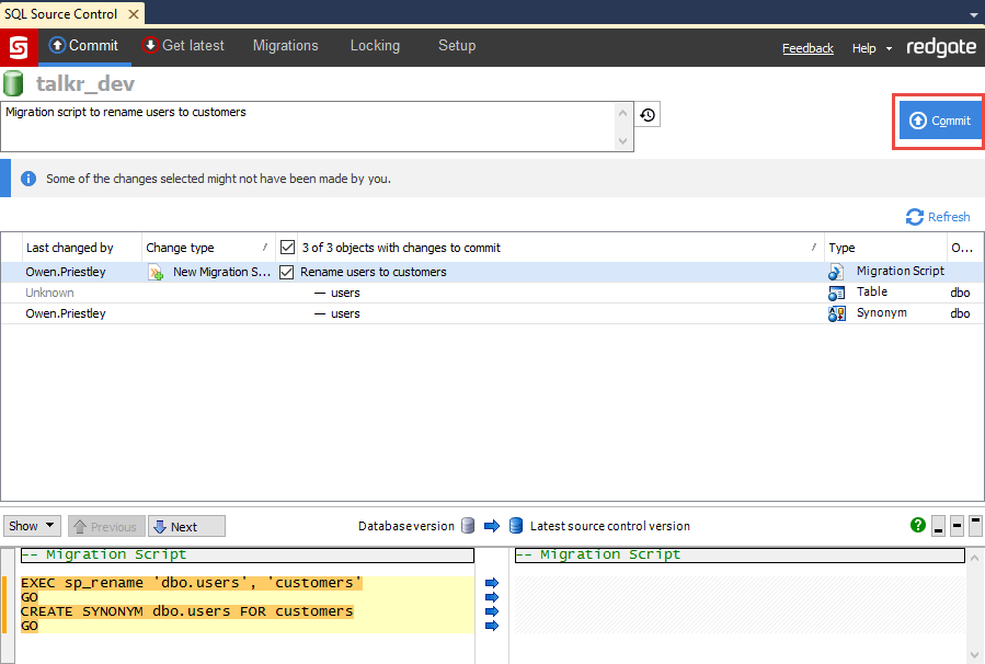 How to rename a table without data loss in SQL Server Management Studio