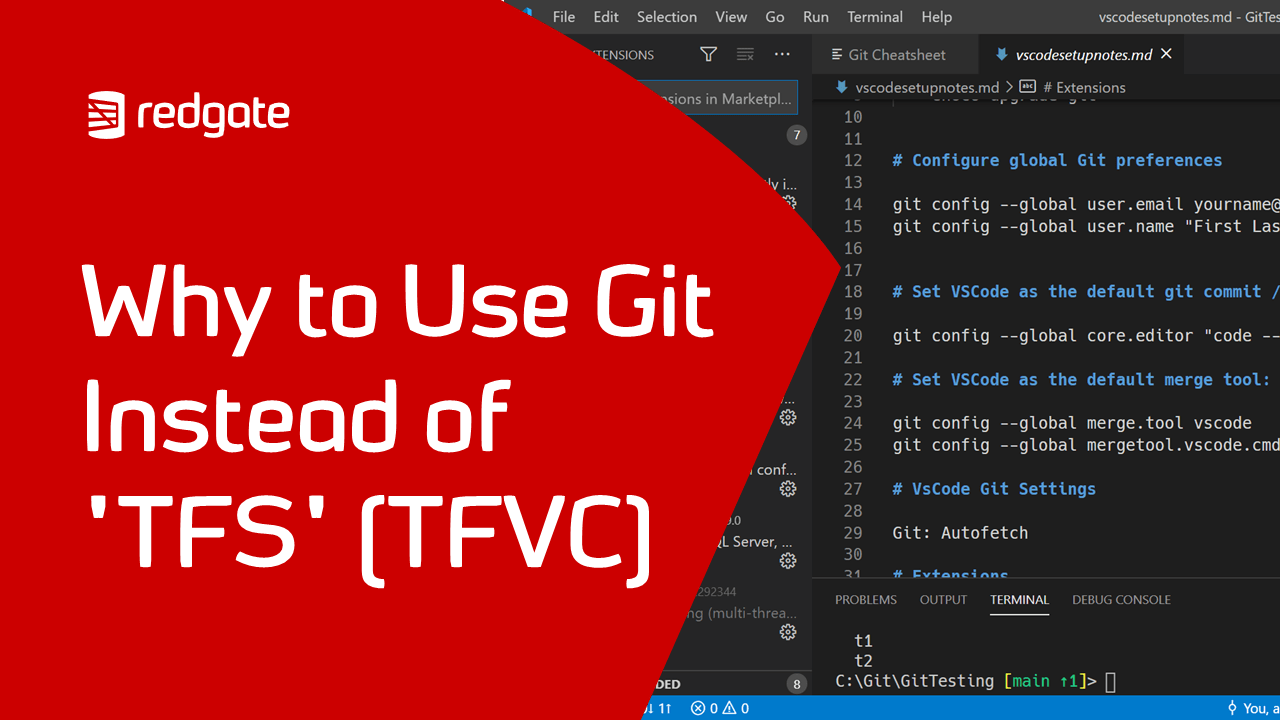 Why to Use Git Instead of "TFS" (TFVC) Redgate