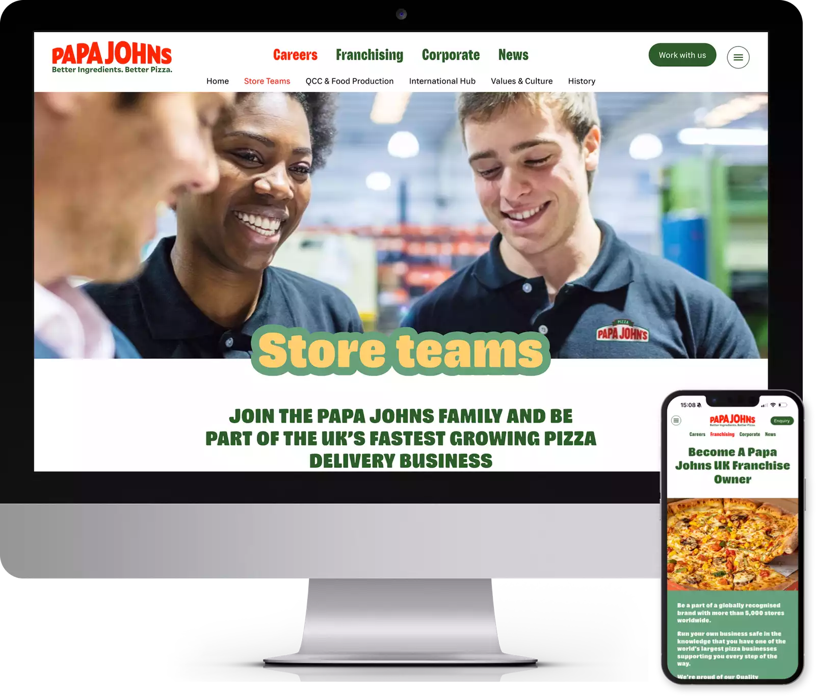 Papa Johns Careers  Design and Development by Red Balloon