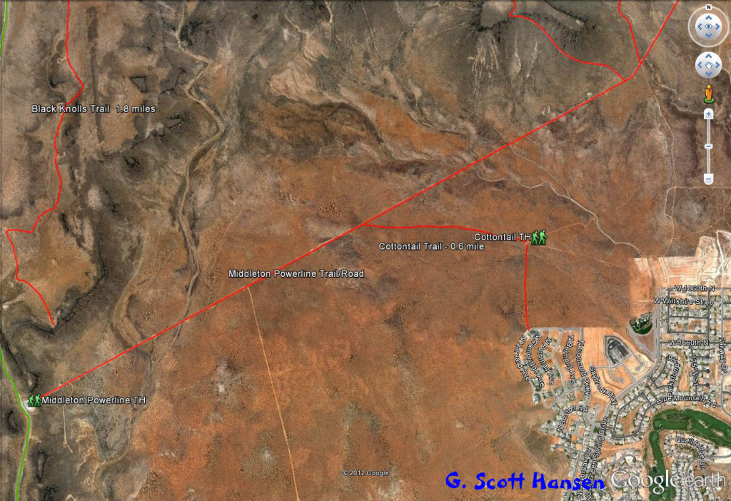 Arizona Map Of Cottontail Habitats Red Cliffs Desert Reserve » Web 2 Cottontail map
