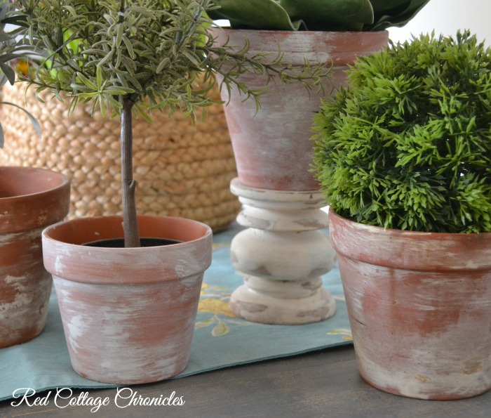 how to age a terracotta pot in two easy steps using chalked paint