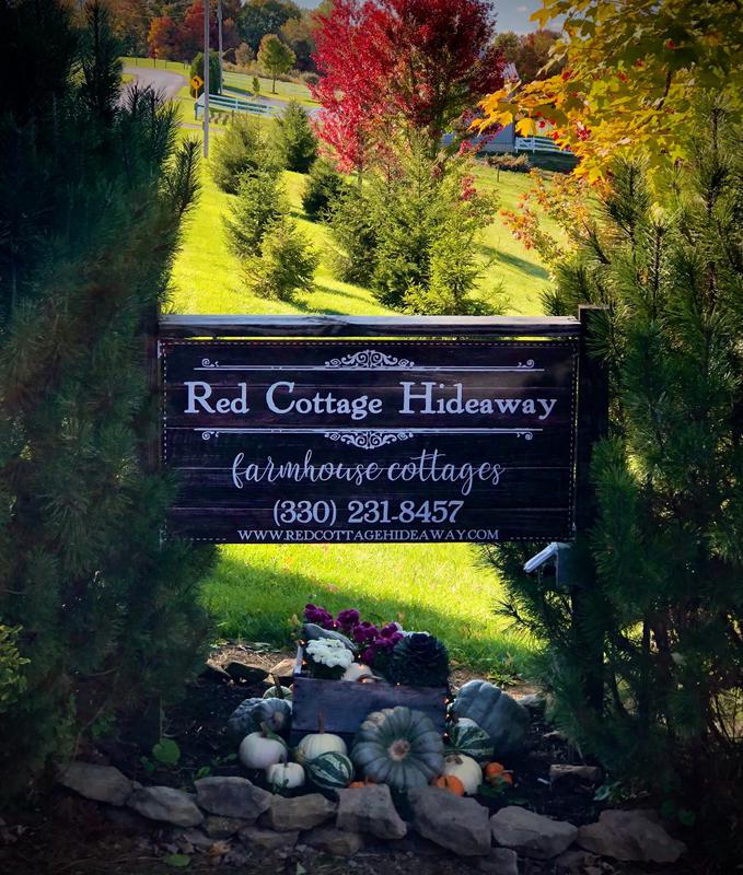 to Red Cottage Hideaway Woodland Cottage Romantice cabin in
