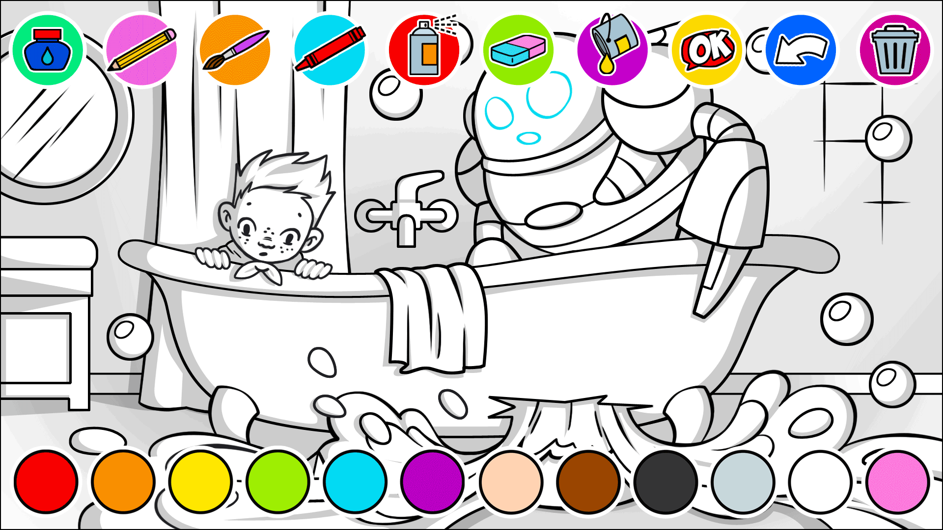 Comic Coloring Book Nintendo Switch, Xbox, Playstation Nintendo