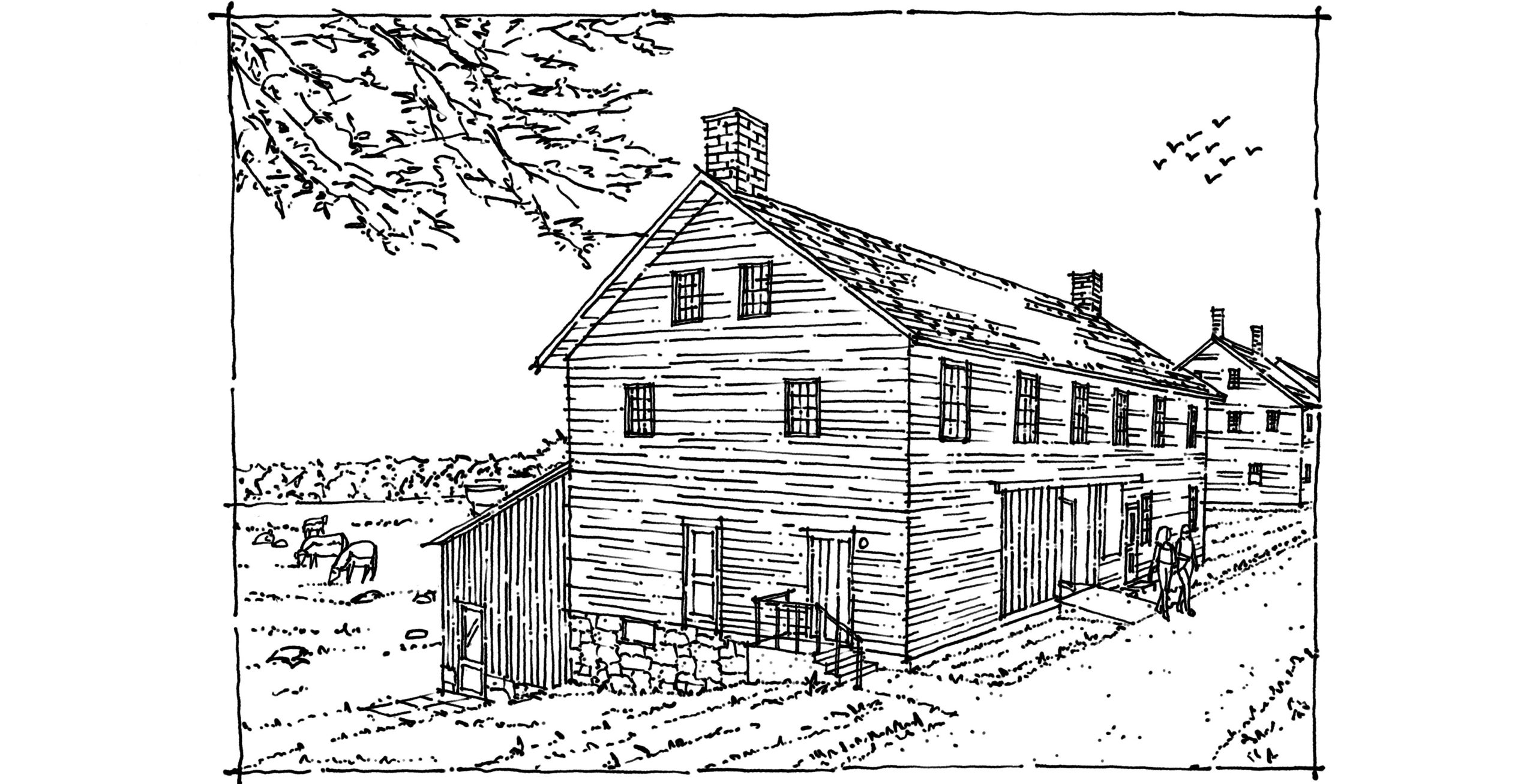 Shaker Village Herb House, Sabbathday Lake Red Dot Studio