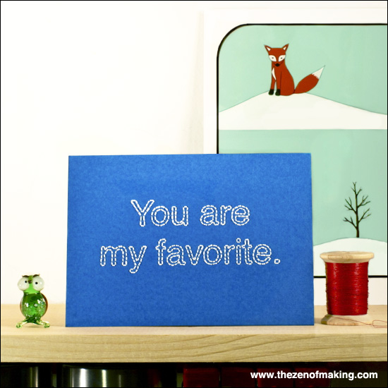 Tutorial Embroidered Typography Wall Art RedHandled Scissors