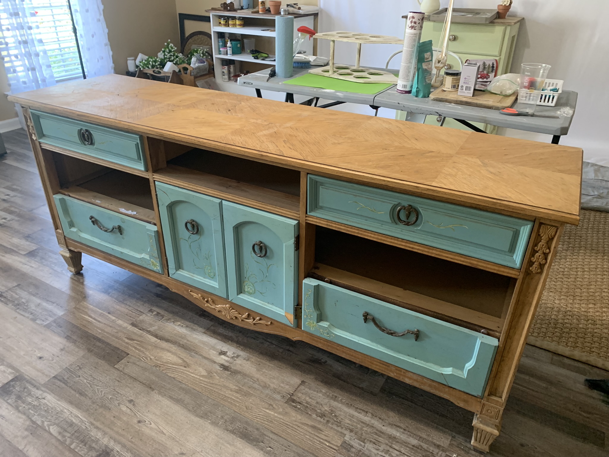 Dresser Missing Drawers Makeover Western Style! Redhead Remakes