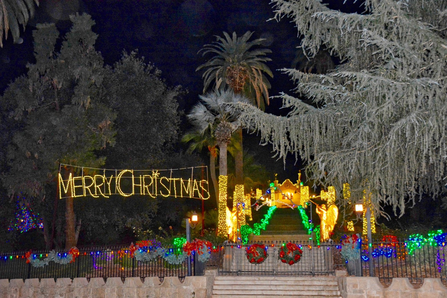 Christmas lights on display at the Burrage Mansion Redlands Daily Facts