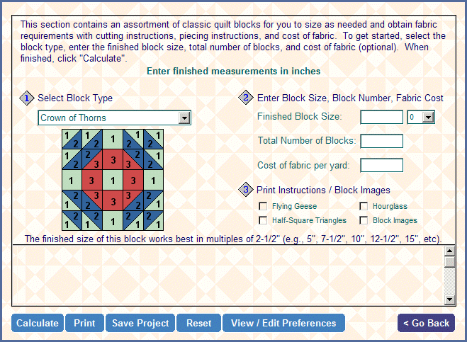 Quilt Math Quilters Math Quilting Calculator Screen Shots