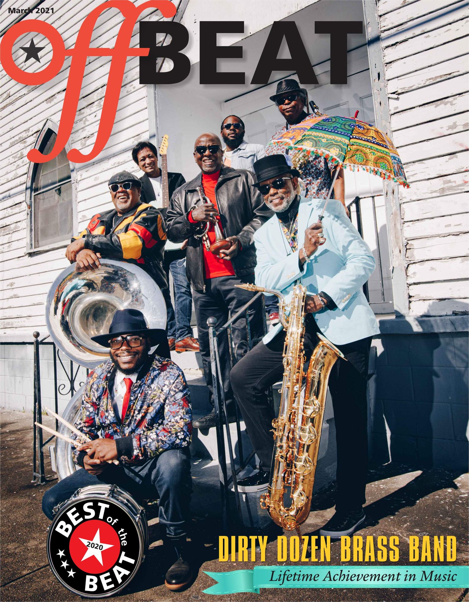Dirty Dozen Brass Band Best of the Beat Lifetime Achievement Honorees