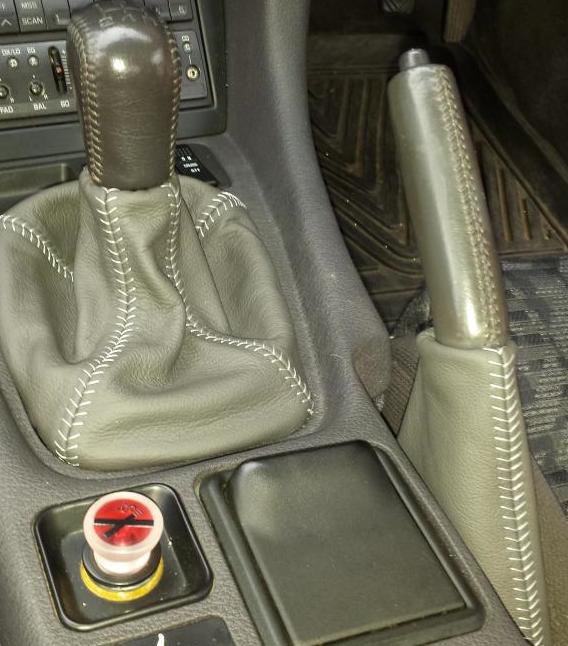 Baseball stitching RedlineGoods shift boots and steering wheel covers