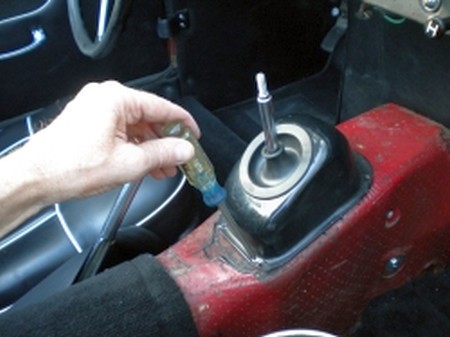 1966-74 MG Midget shift boot installation