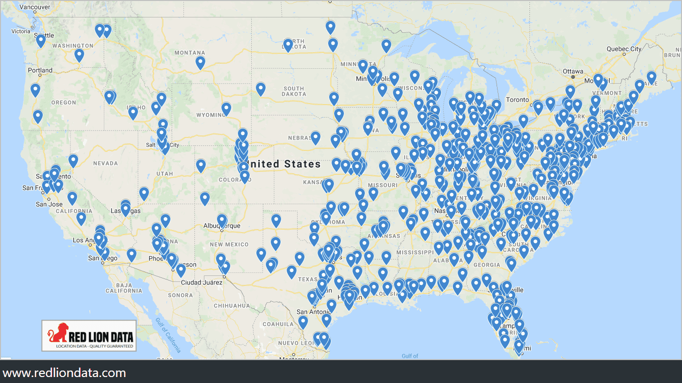 Map Of Texas Roadhouse Locations Chicky Blondelle