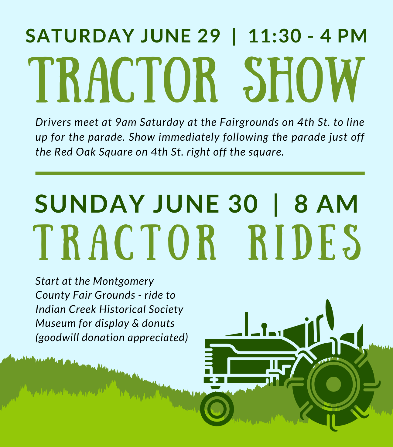 Tractor Show and Tractor Ride Red Oak, Iowa