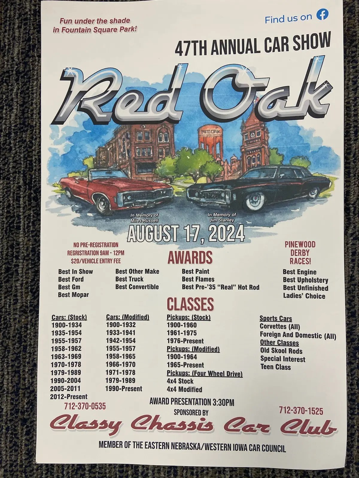 47th Annual Classy Chassis Car Club Car Show Red Oak Iowa